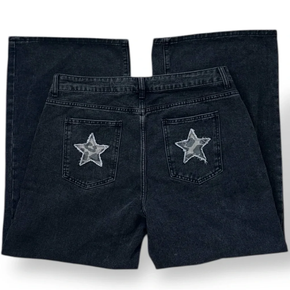 Y2K Star Pockets Wide Leg Denim ⭐️